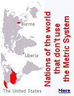 Every nation in the world is on the metric system of measurement, with the exception of Burma, Liberia, and the United States.